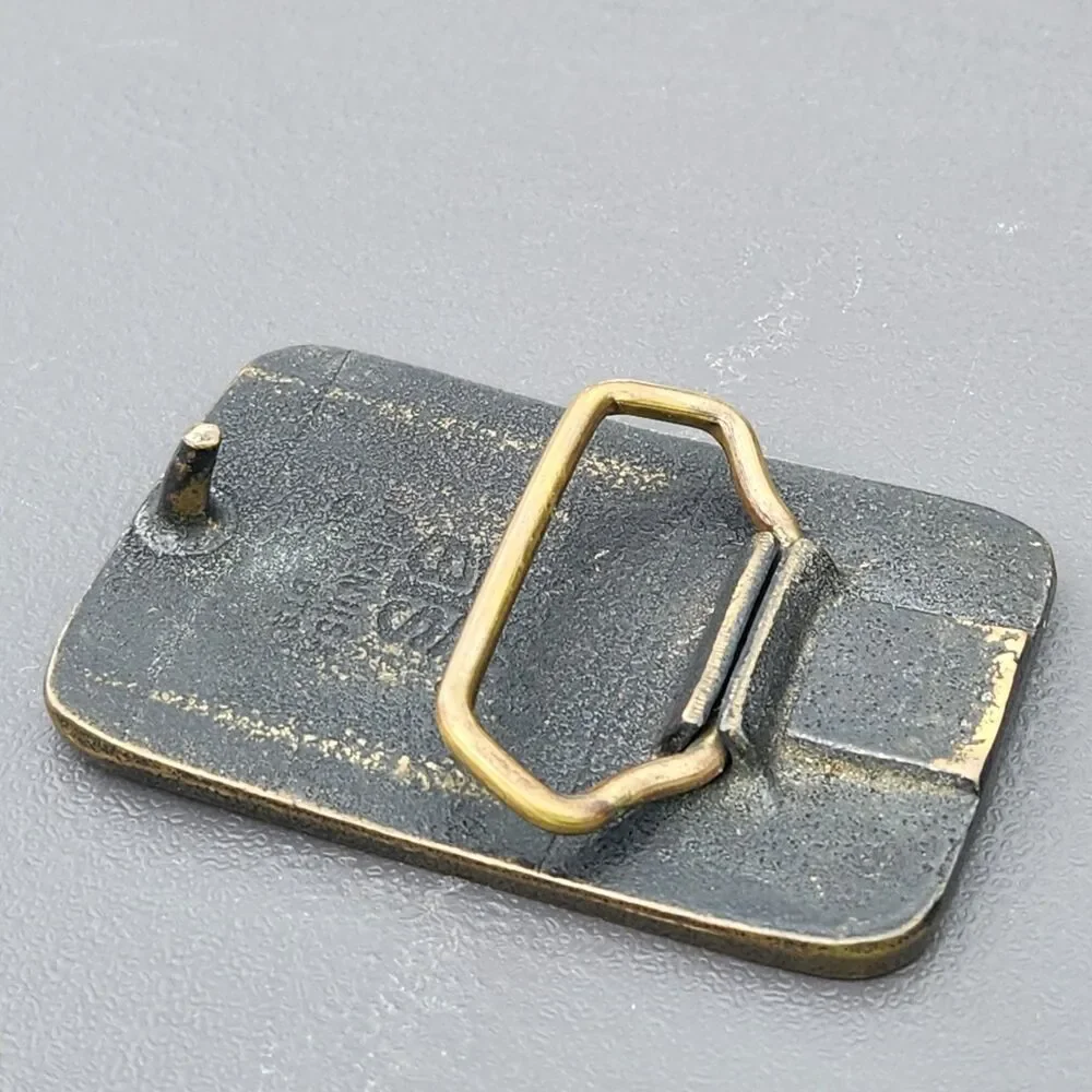 Vintage 1978 The Right to Keep and Bear Arms Solid Brass Belt Buckle